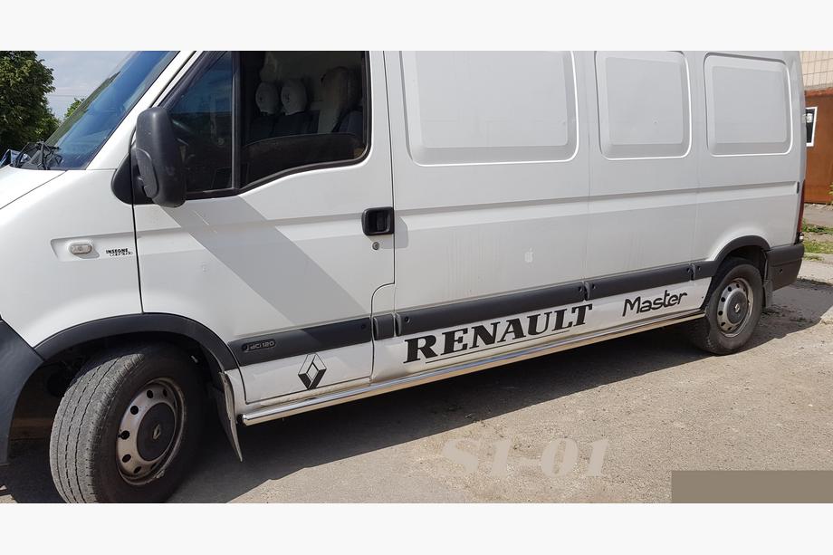 Renault Master 1998-2010 Tubos Laterales (2 uds., Acero Inoxidable) Batalla Larga Image