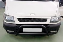 Ford Transit 2000–2014 Defensa Delantera WT006 Negra (Acero Inoxidable) foto 1