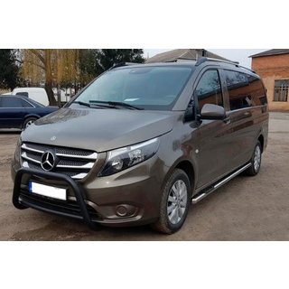 Defensa Delantera WT006 Negra (Acero Inoxidable) Mercedes Vito/V-class W447 2014- foto 2