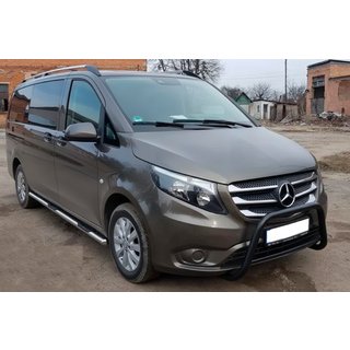 Defensa Delantera WT006 Negra (Acero Inoxidable) Mercedes Vito/V-class W447 2014- foto 1