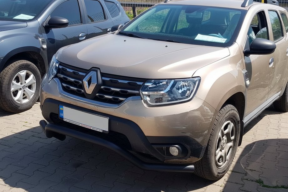 Renault Duster 2018-2024 Defensa Delantera WT008 Negra (Acero Inoxidable) Image