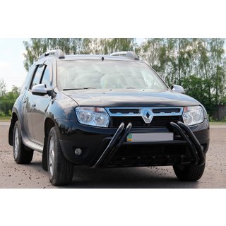 Defensa delantera Kelebek WT01 Black (acero inoxidable) Renault Duster 2008–2017 foto 1