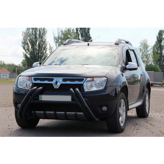 Defensa delantera Kelebek WT01 Black (acero inoxidable) Renault Duster 2008–2017 foto 2