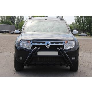 Defensa delantera Kelebek WT01 Black (acero inoxidable) Renault Duster 2008–2017 foto 3