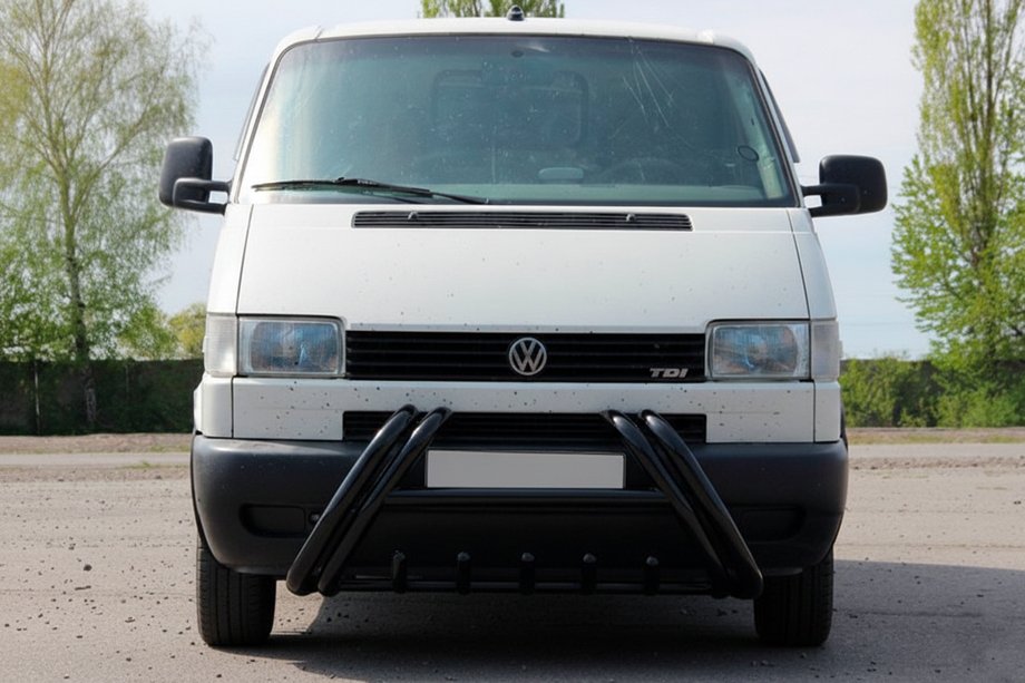 Volkswagen T4 Caravelle/Multivan 1990–2003 Defensa delantera Kelebek WT011 Black (acero inoxidable) Image