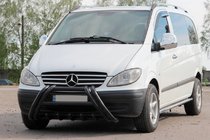 Mercedes Viano 2004-2014 Defensa delantera Kelebek WT011 Black (acero inoxidable) foto 3