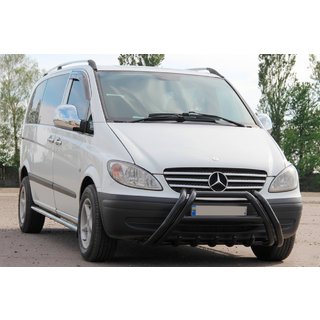 Defensa delantera Kelebek WT011 Black (acero inoxidable) Mercedes Viano 2004-2014 foto 2