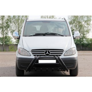 Defensa delantera Kelebek WT011 Black (acero inoxidable) Mercedes Viano 2004-2014 foto 1