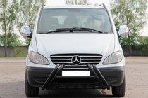 Mercedes Vito W639 2004-2014 Defensa delantera Kelebek WT011 Black (acero inoxidable) foto 1