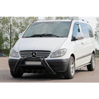 Defensa delantera Kelebek WT011 Black (acero inoxidable) Mercedes Vito W639 2004-2014 foto 3