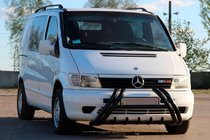 Mercedes Vito W638 1996-2003 Defensa delantera Kelebek WT011 Black (acero inoxidable) foto 1