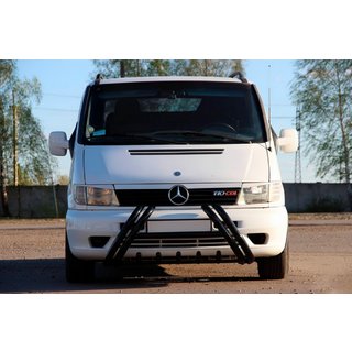 Defensa delantera Kelebek WT011 Black (acero inoxidable) Mercedes Vito W638 1996-2003 foto 3