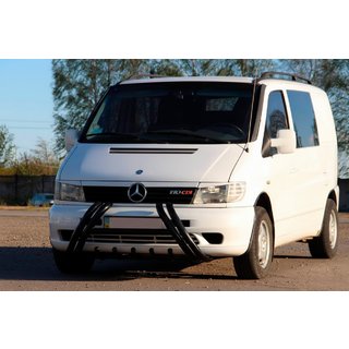 Defensa delantera Kelebek WT011 Black (acero inoxidable) Mercedes Vito W638 1996-2003 foto 2