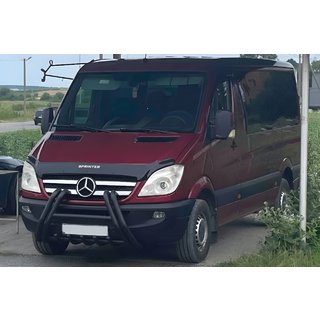 Defensa Delantera F1-01M Negra (2006-2013, Acero Inoxidable) Mercedes Sprinter W906 2006–2018