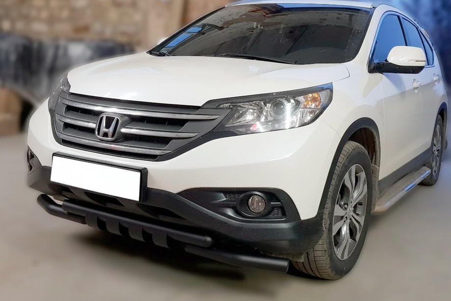 Honda CRV 2012-2016 Defensa Delantera Shark Black (Acero Inoxidable) Image