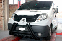 Renault Trafic 2001–2015 Defensa Delantera F1-01 Negra (Acero Inoxidable) foto 3