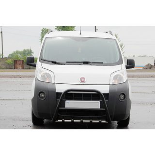 Defensa Delantera WT006 Negra (Acero Inoxidable) Fiat Fiorino/Qubo 2008-2024 foto 1