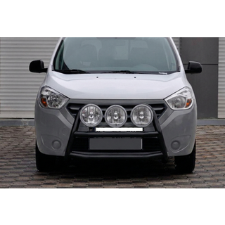 Defensa Delantera WT022 Negra (Acero Inoxidable)