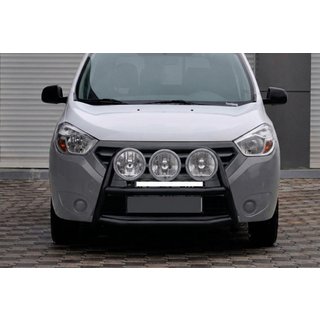 Defensa Delantera WT022 Negra (Acero Inoxidable) Dacia Dokker 2013-2022