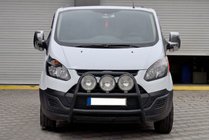 Ford Custom 2013-2022 Defensa Delantera WT022 Negra (Acero Inoxidable) foto 2
