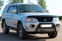 Mitsubishi Pajero Sport 1996-2007 Defensa Delantera WT022 Negra (Acero Inoxidable) foto 2