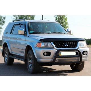 Defensa Delantera WT022 Negra (Acero Inoxidable) Mitsubishi Pajero Sport 1996-2007 foto 2