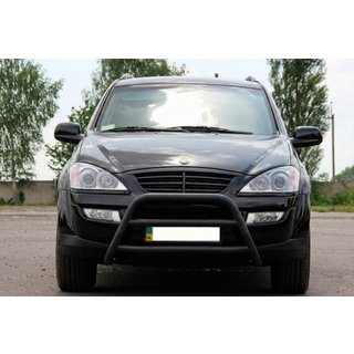 Defensa Delantera WT022 Negra (Acero Inoxidable) SsangYong Kyron 2005-2014 foto 2