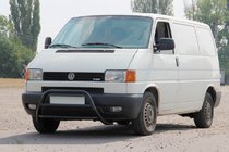 Volkswagen T4 Caravelle/Multivan 1990–2003 Defensa Delantera WT022 Negra (Acero Inoxidable) foto 3