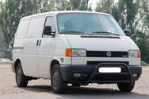 Volkswagen T4 Transporter 1990-2003 Defensa Delantera WT022 Negra (Acero Inoxidable) foto 2