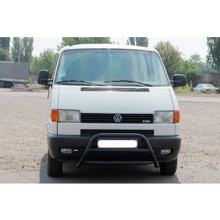 Defensa Delantera WT022 Negra (Acero Inoxidable) Volkswagen T4 Transporter 1990-2003 foto 1