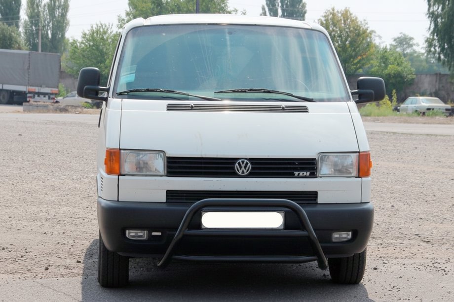 Volkswagen T4 Transporter 1990-2003 Defensa Delantera WT022 Negra (Acero Inoxidable) Image