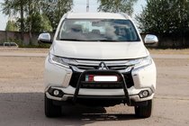 Mitsubishi Pajero Sport 2015- Defensa Delantera WT022 Negra (Acero Inoxidable) foto 1