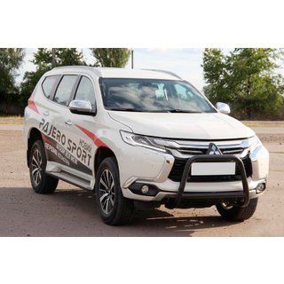 Defensa Delantera WT022 Negra (Acero Inoxidable) Mitsubishi Pajero Sport 2015- foto 2