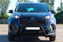 Kia Sportage 2015-2021 Defensa Delantera WT023 Negra (Acero Inoxidable) foto 1