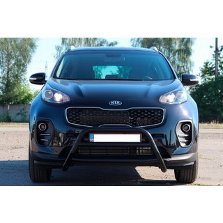 Defensa Delantera WT023 Negra (Acero Inoxidable) Kia Sportage 2015-2021 foto 1