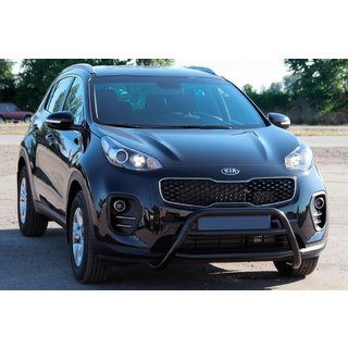 Defensa Delantera WT023 Negra (Acero Inoxidable) Kia Sportage 2015-2021 foto 2