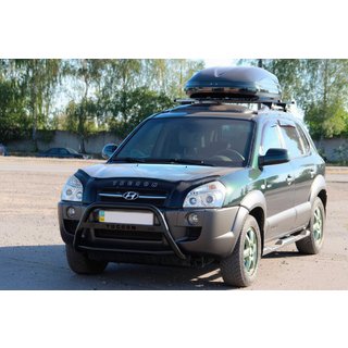 Defensa Delantera WT025 Negra (Acero Inoxidable) Hyundai Tucson JM 2004- foto 2