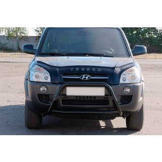 Defensa Delantera WT025 Negra (Acero Inoxidable) Hyundai Tucson JM 2004- foto 3