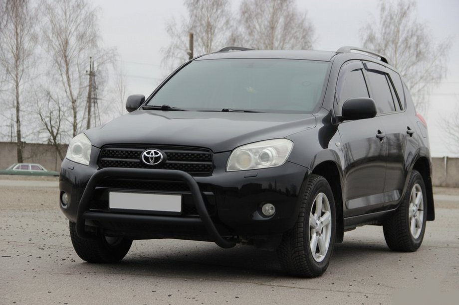 Toyota Rav 4 2006-2013 Defensa Delantera WT022 Negra (Acero Inoxidable) Image