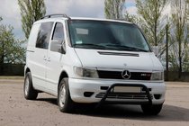 Mercedes Vito W638 1996-2003 Defensa Delantera WT022 Negra (Acero Inoxidable) foto 3