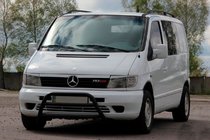 Mercedes Vito W638 1996-2003 Defensa Delantera WT022 Negra (Acero Inoxidable) foto 2