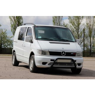 Defensa Delantera WT022 Negra (Acero Inoxidable) Mercedes Vito W638 1996-2003 foto 3