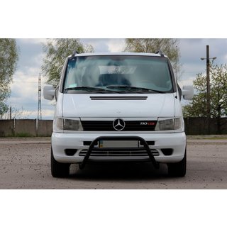 Defensa Delantera WT022 Negra (Acero Inoxidable) Mercedes Vito W638 1996-2003 foto 1