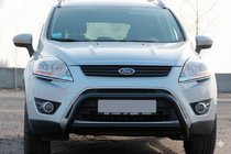 Ford Kuga 2008-2013 Defensa Delantera WT007 Negra (Acero Inoxidable) foto 1
