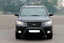 Hyundai Santa Fe 2 2006-2012 Defensa Delantera WT007 Negra (Acero Inoxidable) foto 1