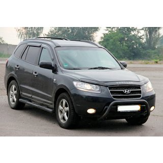 Defensa Delantera WT007 Negra (Acero Inoxidable) Hyundai Santa Fe 2 2006-2012 foto 2
