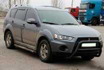 Mitsubishi Outlander 2006-2012 Defensa Delantera WT007 Negra (Acero Inoxidable) foto 1