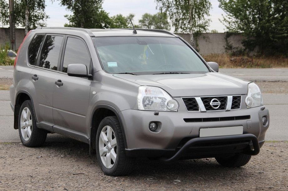 Nissan X-trail T31 2007-2014 Defensa Delantera WT007 Negra (Acero Inoxidable) Foto 1