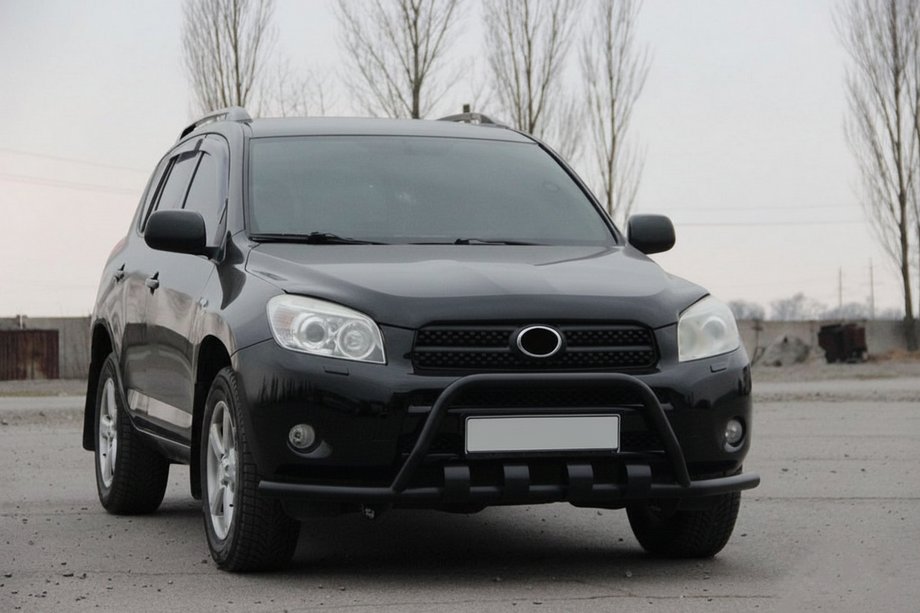 Toyota Rav 4 2006-2013 Defensa Delantera WT-ST15 Negra (Acero Inoxidable) Image
