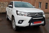 Toyota Hilux 2015- Defensa Delantera WT007 Negra (Acero Inoxidable) foto 2